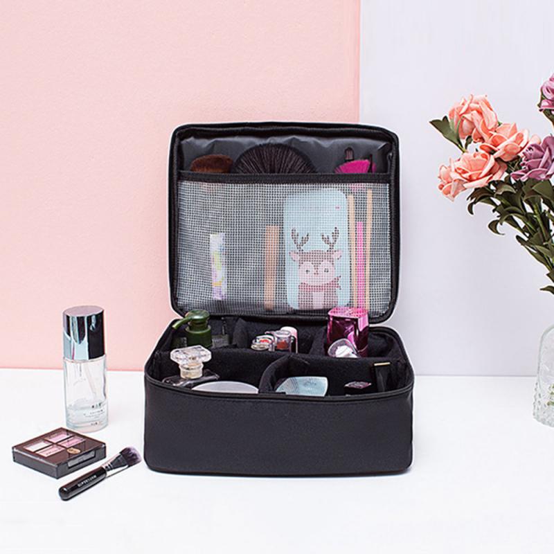 Partition Storage Large Cosmetic Case Makeup Storage Bag Makeup Handbag Travel Make Up Organizer Cases Beauty Kit