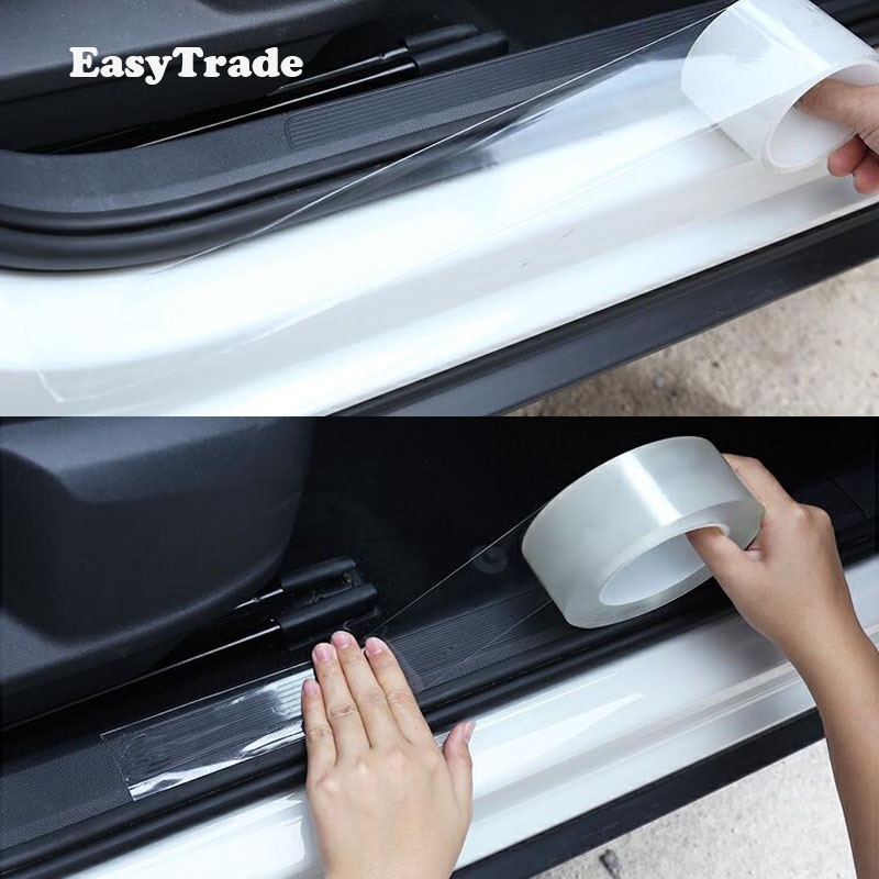 For Toyota RAV4 Accessories Car Styling Nano Transparent Door Sill Protector Goods Nano Sticker Accessories