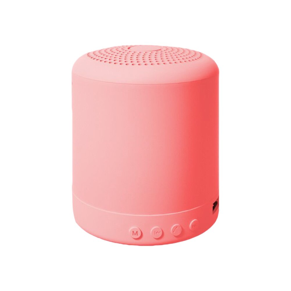 Portable Mini Wireless Bluetooth Hands-free USB TF AUX FM Speaker Music Player Macaron Mini Bluetooth Speaker: Pink