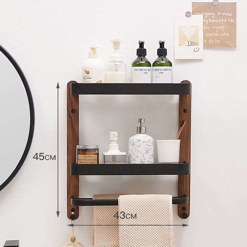 Estantes cuadrados, estante de almacenamiento de artículos de baño, estante de almacenamiento de cocina montado en la pared individual/doble, accesorios de baño de madera/aluminio: Morado