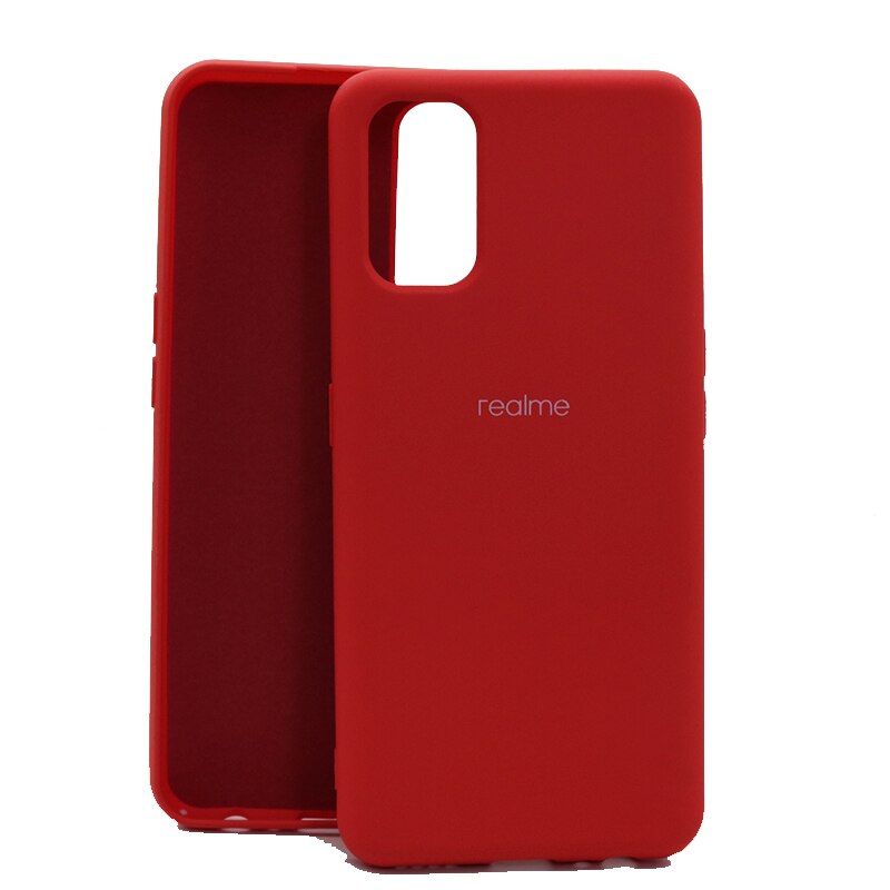 Para verdadero yo 7 7pro Teléfono de silicona líquida para verdadero yo 7 caso cubierta suave y sedoso-Touch cubierta protectora para verdadero yo 7: For  Realme  7 / Red