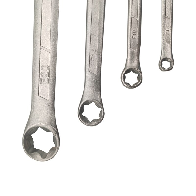4Pcs Star/Female Double Torx/E - Ring Wrench Spanner Set E6 - E24 2050 Ratcheting Wrench