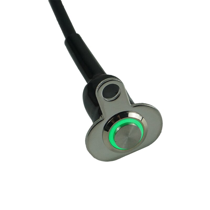 Interrupteur étanche pour guidon de moto, 3 couleurs d'éclairage, ON-OFF, réglable, bouton de commutation, phare dc 12v: Green Light