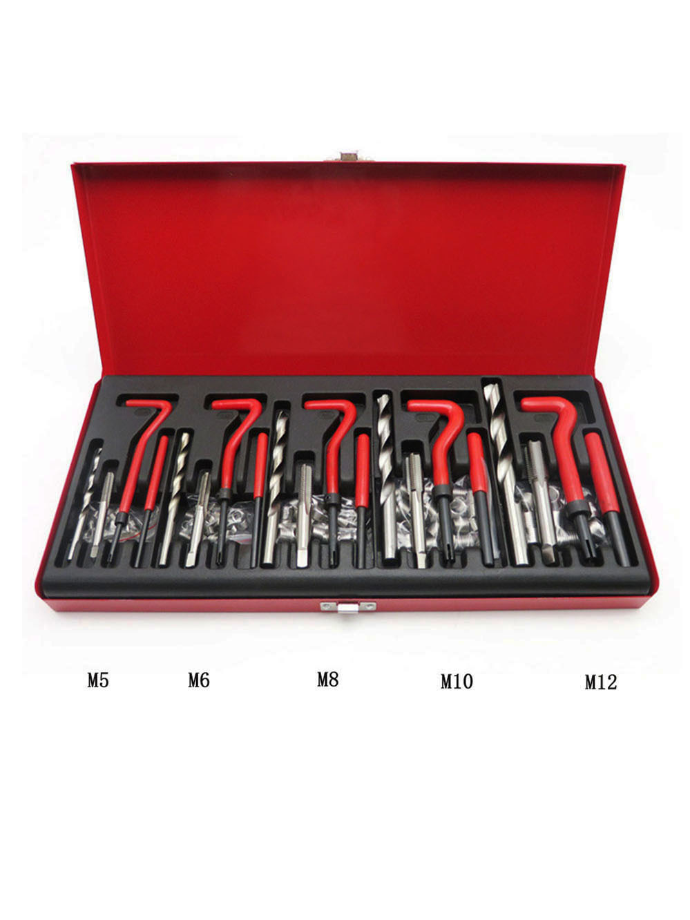 131 Pcs Engine Block Restoring Damaged Thread Repair Tool Kit M5 M6 M8 M10 M12