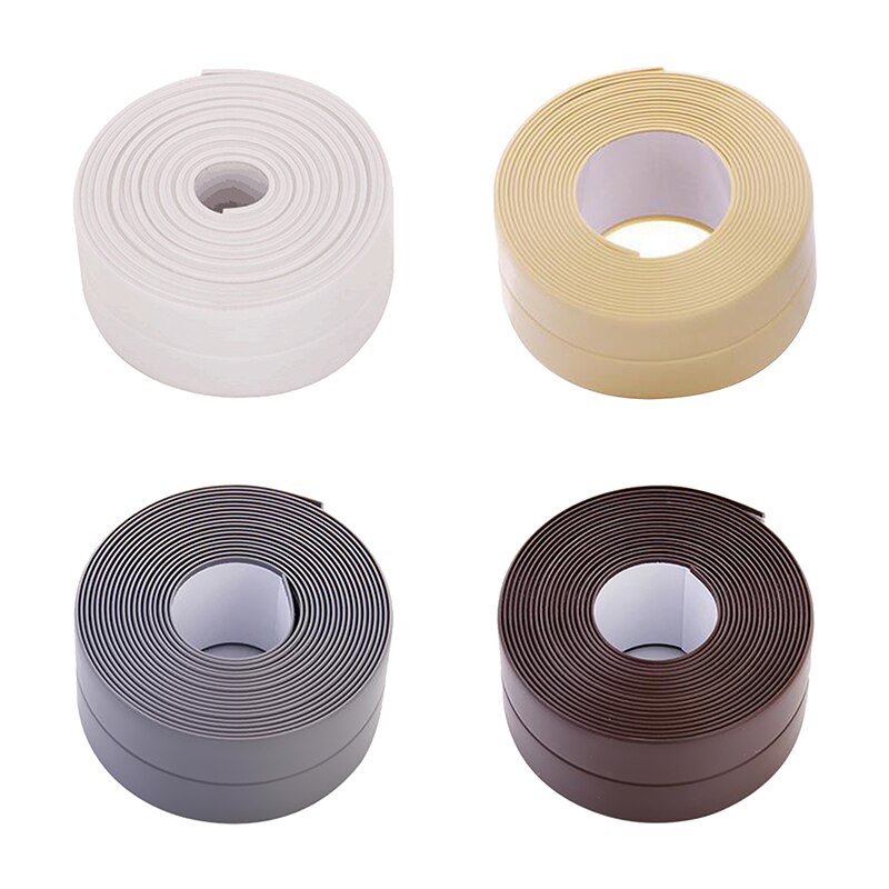 3.2m Kitchen Waterproof Mould Proof Tape Sink Bath Sealing Strip Tape Self Adhesive Waterproof Plaster Tile Crack Sealant Tape