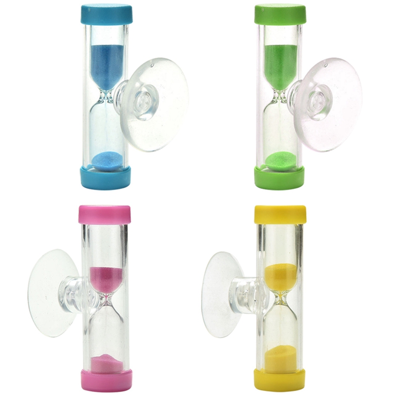 1 st färg slumpmässig mini 3 minuter sandglas timglas sandklocka timer ampulheta för tandborstning dusch timer sugkopp