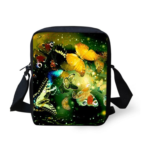 Vlinder Print Vrouwen Messenger Bags Kleine Cross-body Bags Voor Tiener Meisjes Mini Kids Schouder Bolsas Vrouwelijke: Lavendel