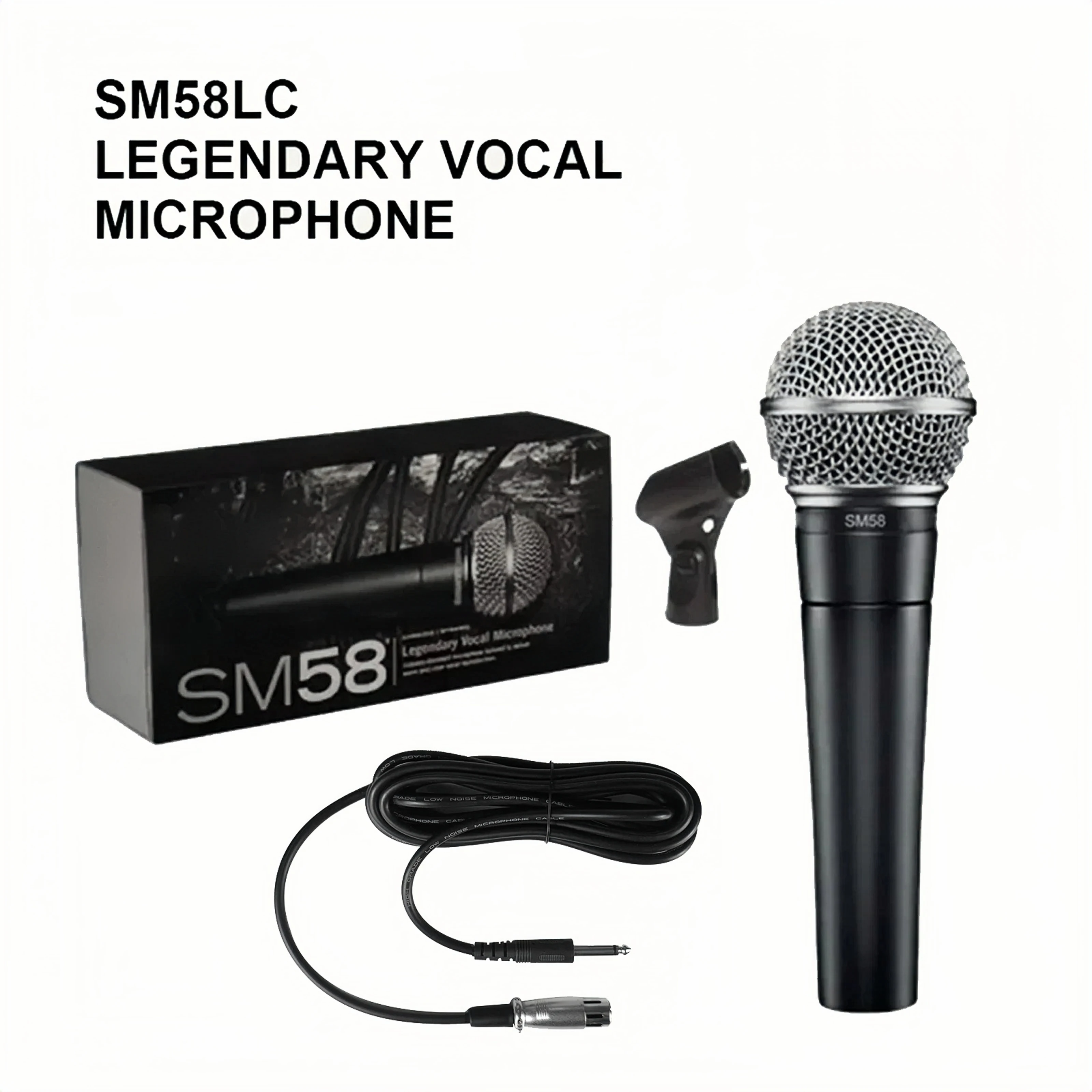 Metall SM58 Nieren Dynamisches Mikrofon Für Bühne Singen Professionelle Wired Mikrofon für Shure Karaoke BBOX Aufnahme Gesang: Grau