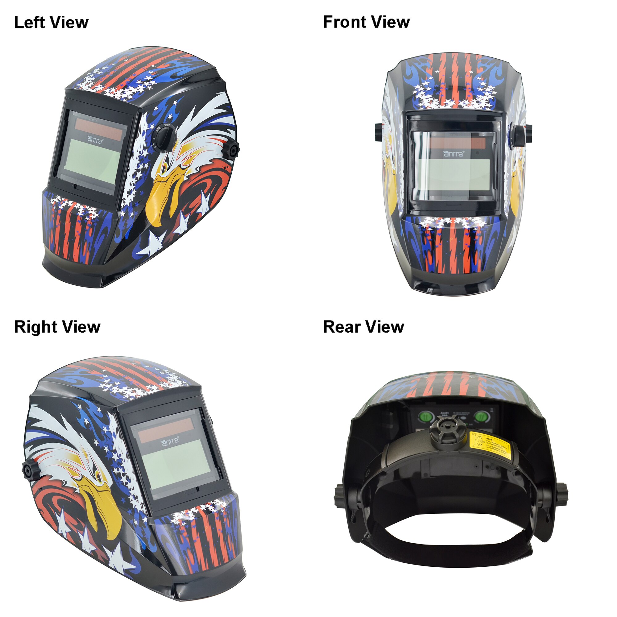 Antra AH6-260-6217 Auto-Darkening True Color Welding Helmet Perfect for TIG MIG/MAG MMA,Plasma , 6+1 extra lens cover