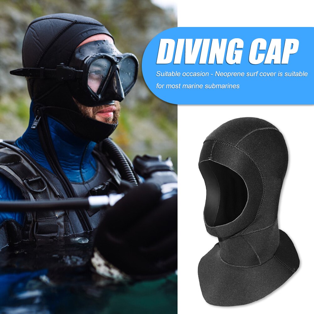 Neoprene Diving Cap Stretch Waterproof Winter Warm Hat Neck Gaiters for Surfing Sailing Water Sports Swimming Headwear Helmet