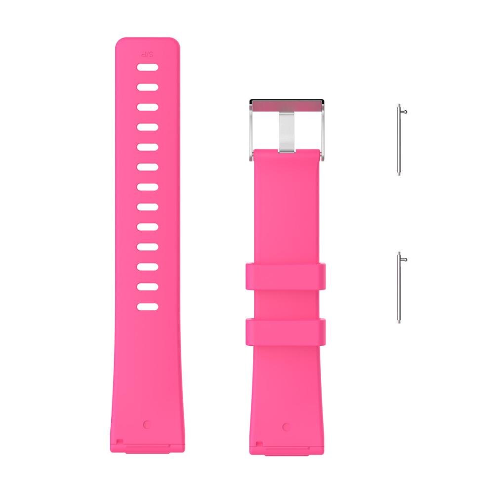 Silicone pulseiras de relógio para fitbit versa 2 esporte macio pulseira de substituição pulseira para fitbit versa lite acessório: Hot pink / S