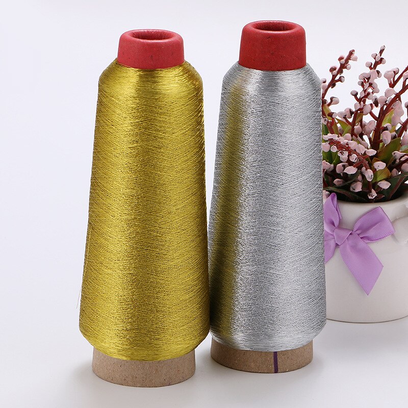 Fil à coudre Durable or/argent 150D, 1 pièce, pour Machine à coudre, en Polyester, pour fournitures de couture