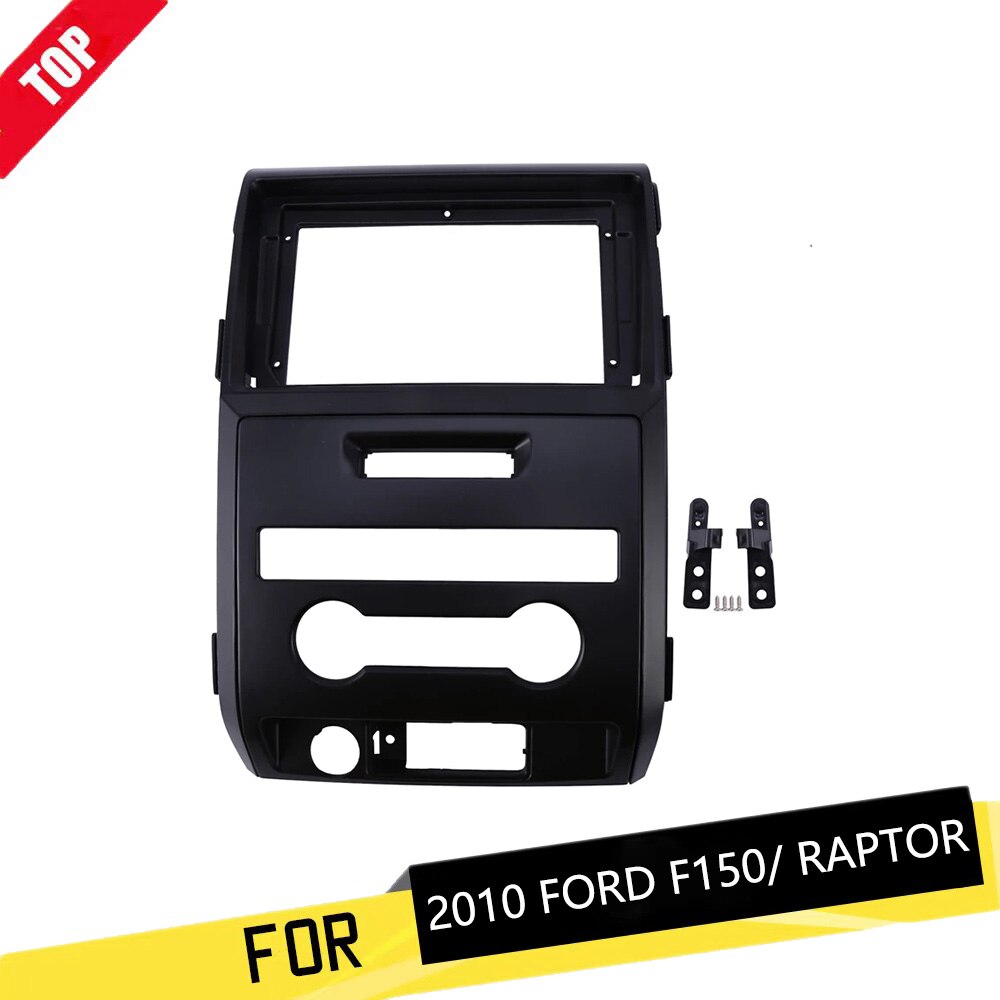 LONGSHI 9 Inch Car Fascia for Ford Raptor F150 2Din Fascia Fitting Adaptor Panel Frame Kit