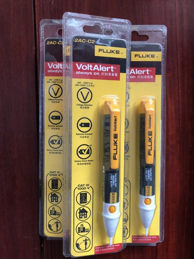 Fluke 2AC Volt Alert Non Contact Voltage VoltAlert Detector Pen 200-1000V Tester Stick Pen