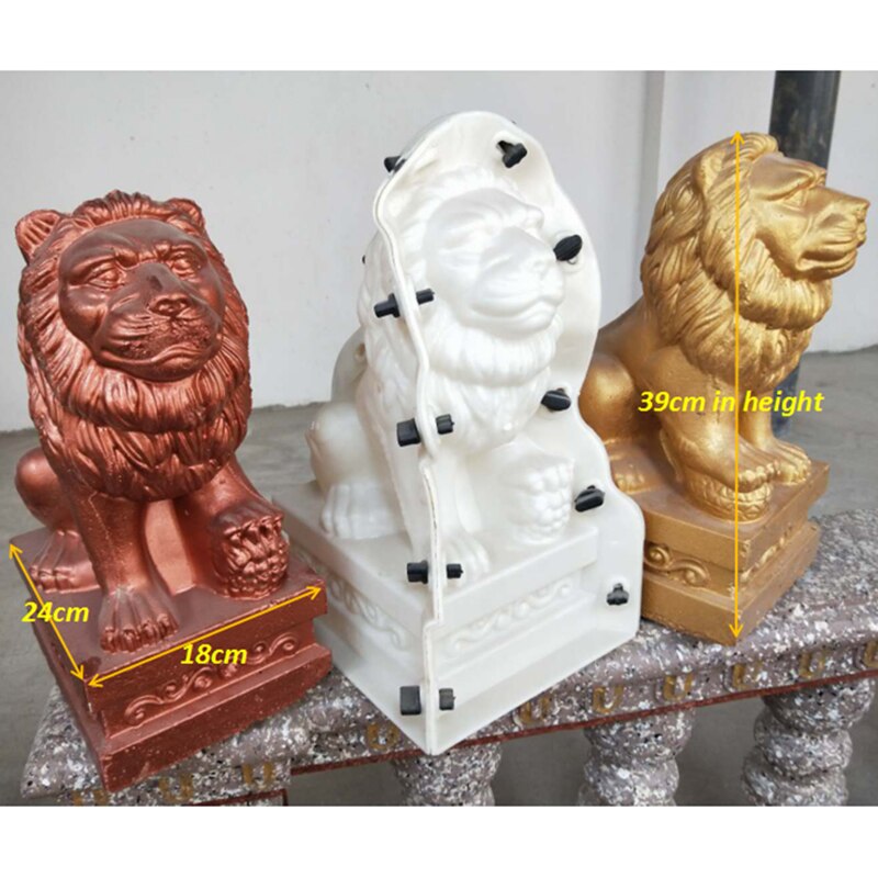 ABS plastic moulds concrete lion statue molds for home villa garden house decoration