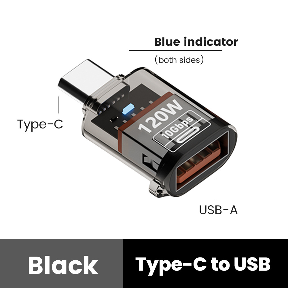 adapter USB C OTG 120W Typ C robić USB przenosić Danych Ładowanie adapter 10Gbps USB Żeńnarty robić Typu C Męnarty Złącze dla IPhone 16 15: BIAŁY