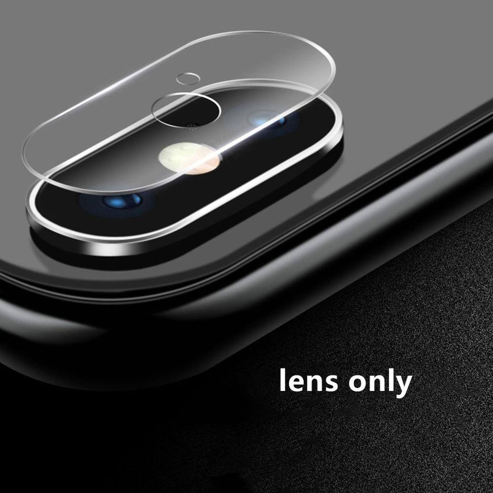 Voor iphone xs max achtercamera lens screenprotector beschermfolie gehard glas screenprotector heldere lensfolie: Dubbel gat 2.5d