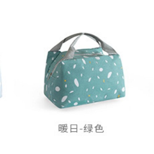 Praktische Kleine Geïsoleerde Picknick Ice Pack Waterdichte Oxford Doek Lunch Koeler Tassen Kleine Verse Stijl Gekoelde Lunch Zakken: green