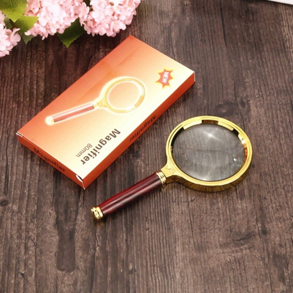 Large Lens Handheld 10x Magnifying Glass Soft Handle Reading Repair Magnifier