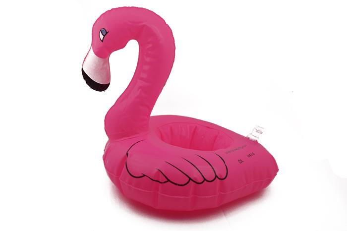 10 st / mycket flamingo dryck burkhållare uppblåsbar pool strand spränga flytande leksaksfest