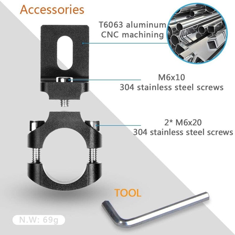Nieuw-Universele Stuur 22Mm 7/8Inch Motorfiets Koplamp Beugel Spotlight Mount Houder Buis Klem Voor Cafe racer Chopper