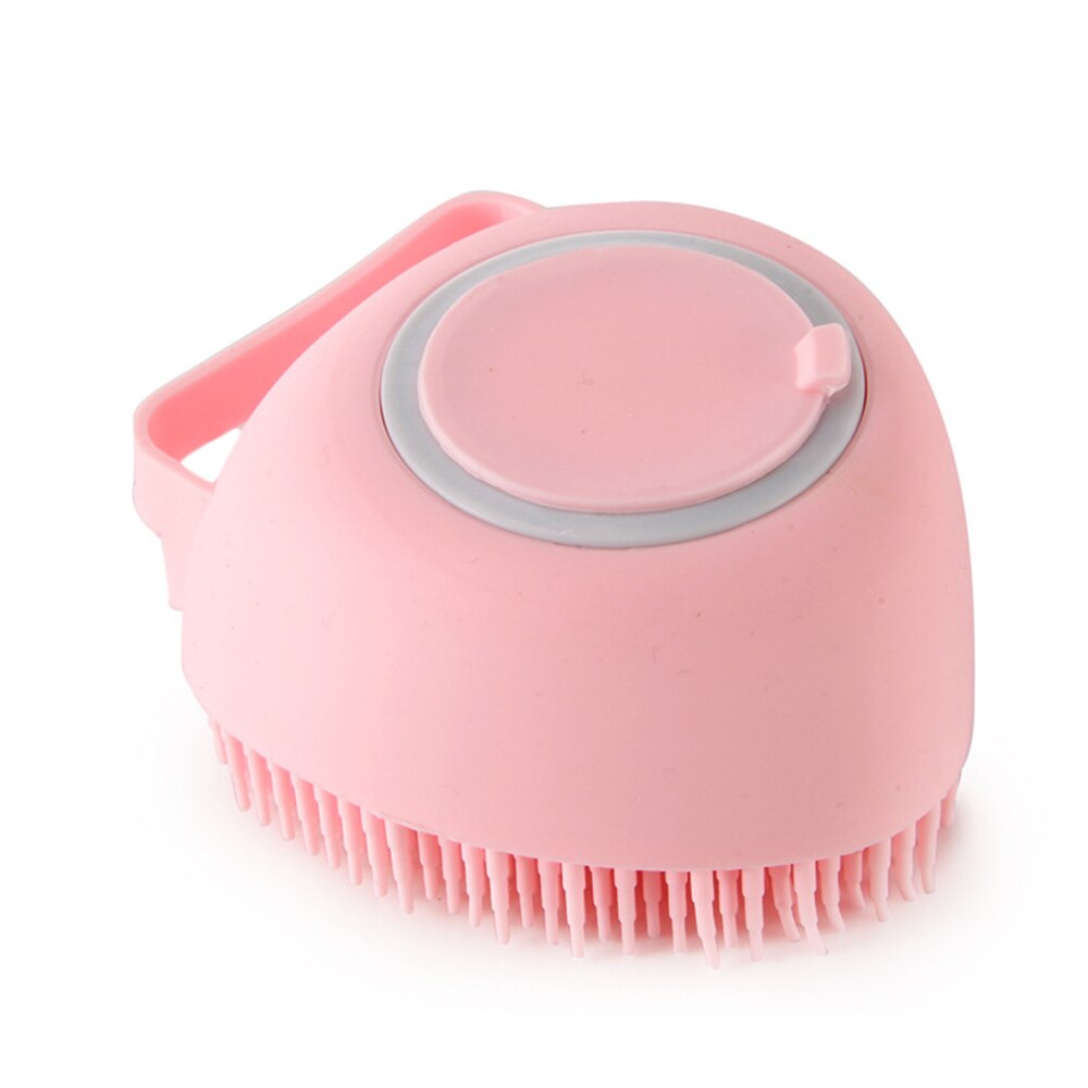 Hond Shampoo Borstel Kat Massage Kam Grooming Scrubber Borstel Zachte Siliconen Rubber Borstels Voor Honden Katten Cleaning Grooming Tool: pink