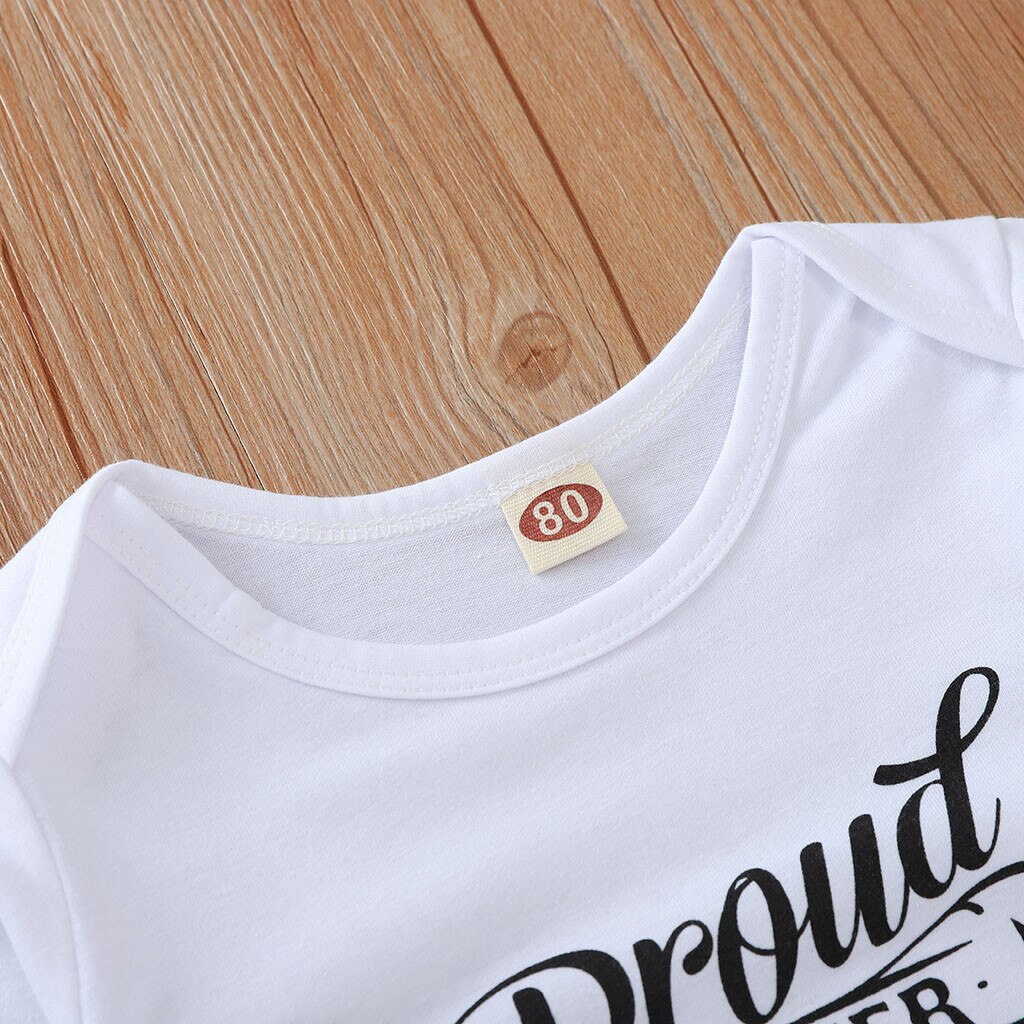 Infant Baby Boys Girls Long Sleeve Letter Print Romper Bodysuit Clothes Product Round Neck Long Sleeve Christmas Bodysuit Baby