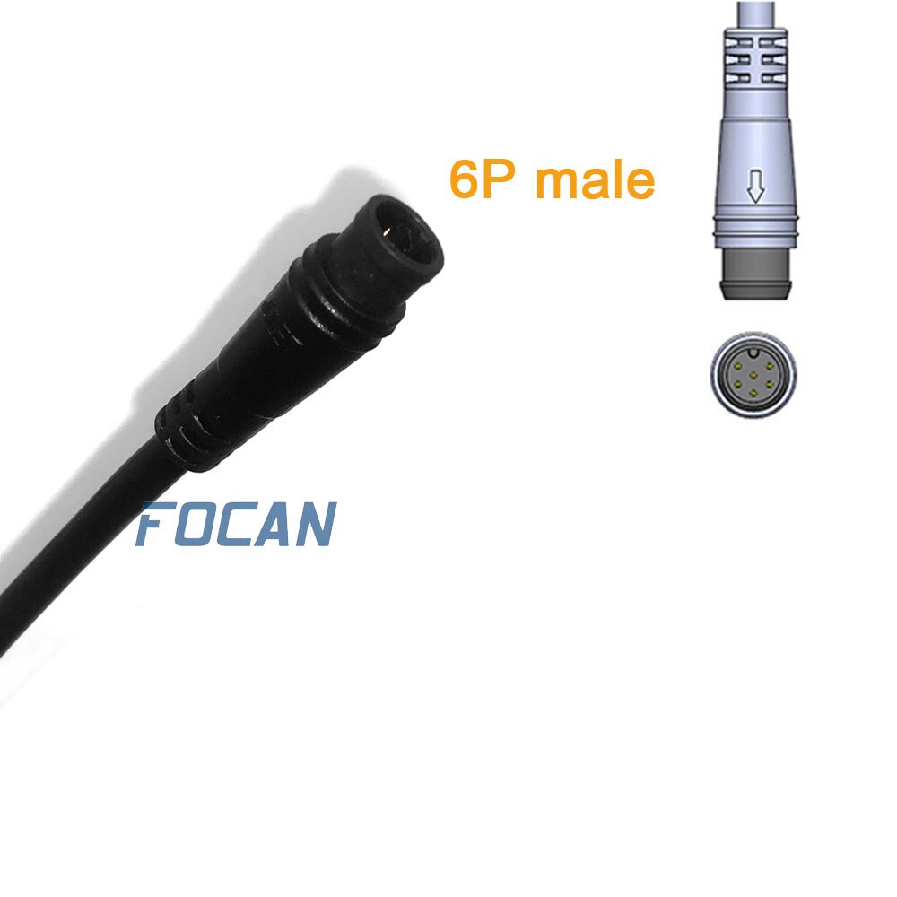 Julet Waterdichte Kabel Bafang Uitbreiding Cale Motor Licht Ebrake Throttle Display 2 3 4 5 Pin Ebike Conversie Kabel: 6pin male 30cm