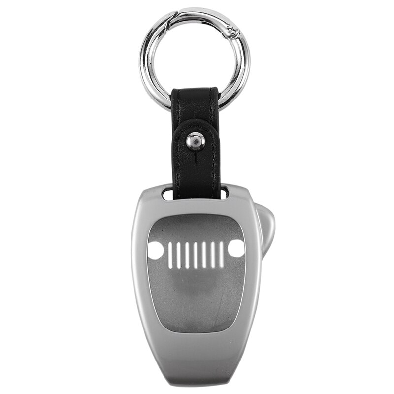 Sleutelhanger Ring Shell Cover Case Frame Voor Jeep Wrangler Jk Voor Jeep Compass patriot: Zilver