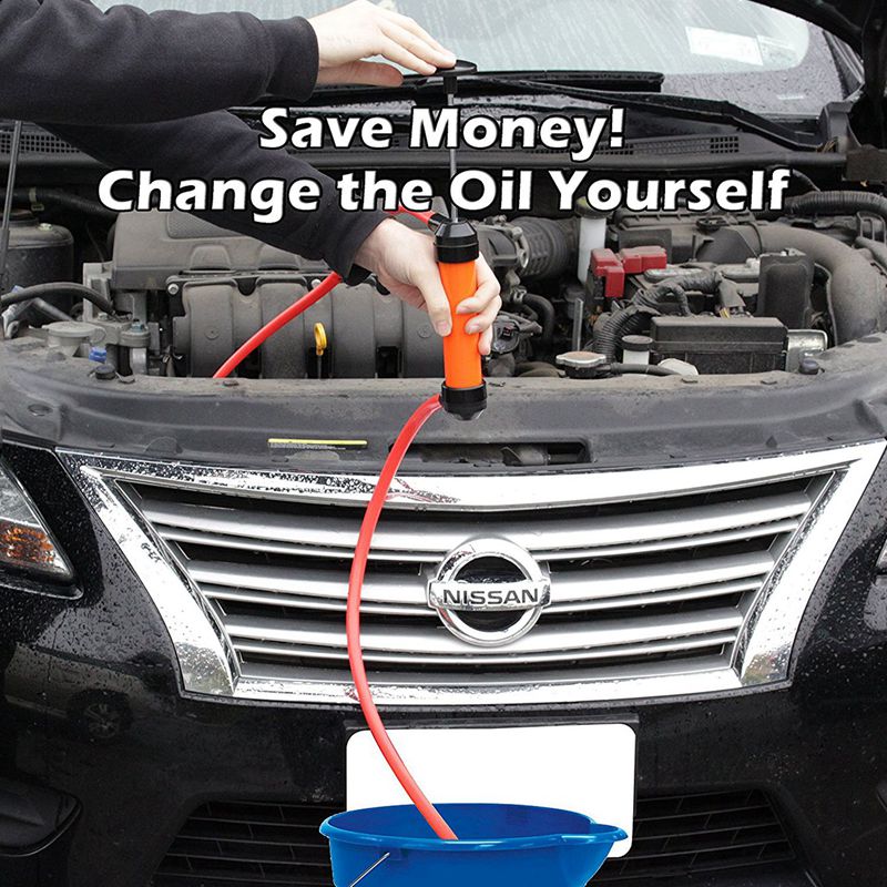 Multi-Purpose Siphon Transfer Pump Kit, with Dipstick Tube | Fluid Fuel Extractor Suction Tool for Oil, Gasoline, Water, Liquids