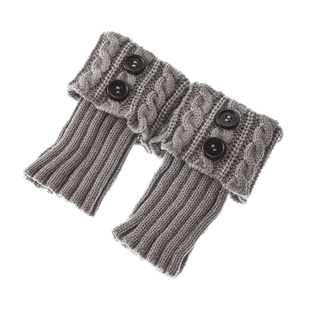 1Pc Vrouwen Winter Warme Lange Boot Sokken Knie Hoge Bohemen Winter Gebreide Beenwarmers Laarzen Slobkousen Acryl Wollen Sokken: B-grey