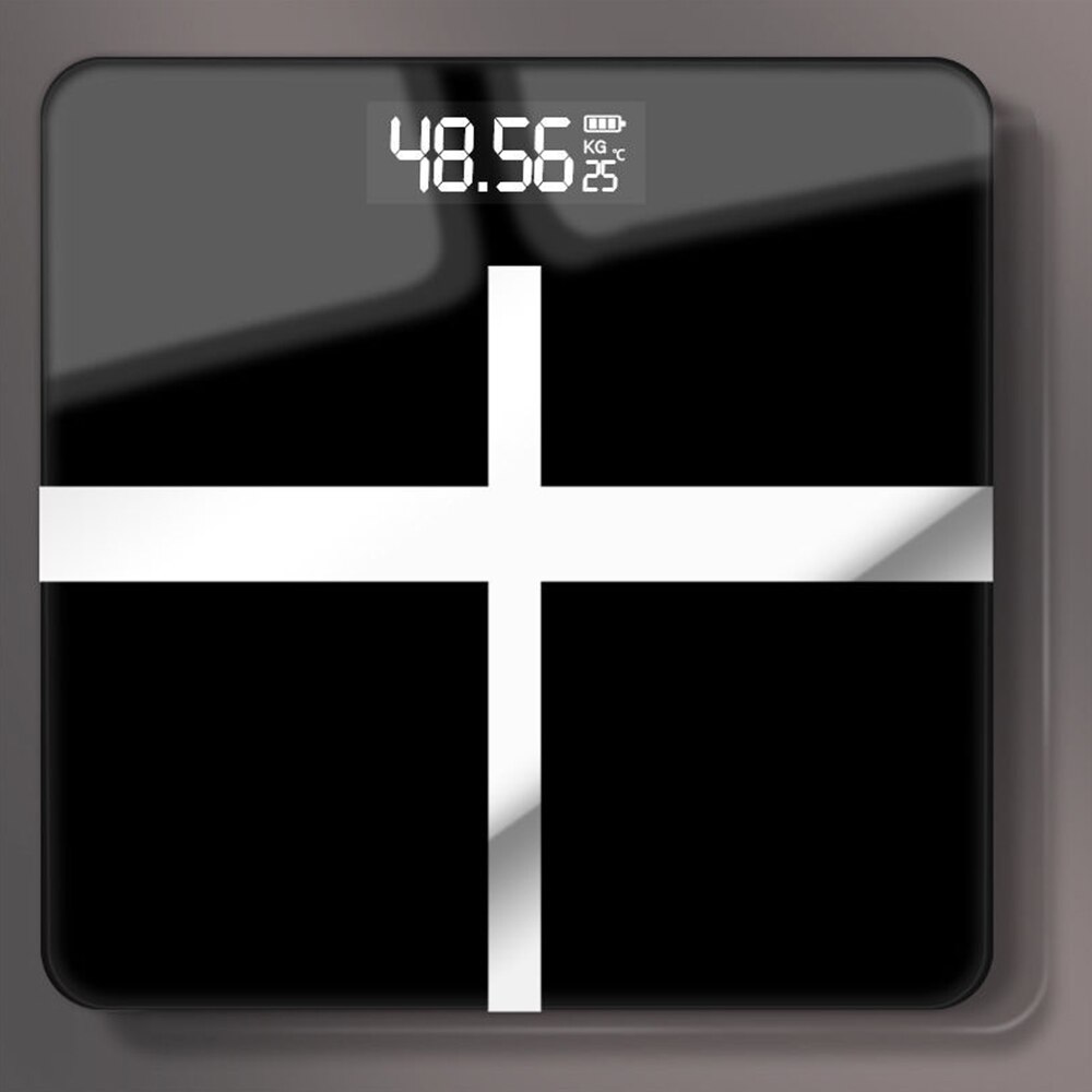 LCD Display Body Weighing Digital Health Weight Scale Bathroom Floor Electronic Body Floor Scales Glass Smart Scales Battery: E