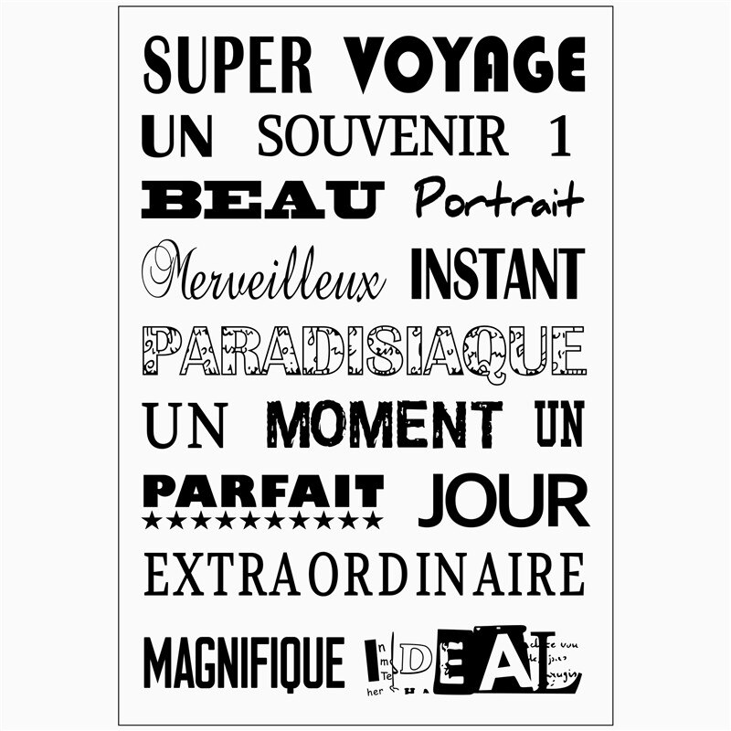 French Word Rubber Silicone Clear Stamps for Scrap... – Vicedeal