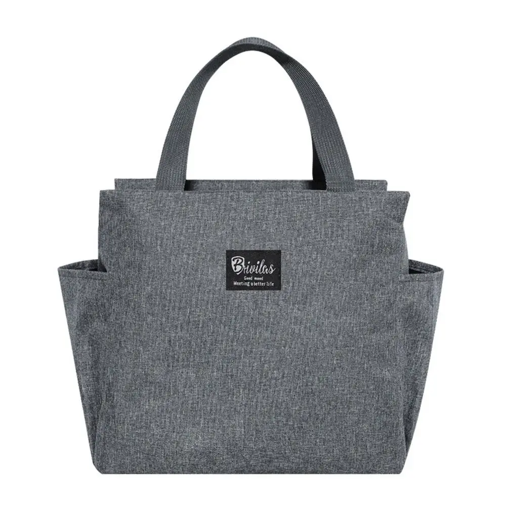 Bolsas térmicas para el almuerzo con cremallera multifuncional para mujer, bolsa térmica portátil impermeable de gran capacidad, bolsa aislante para comida de Picnic: Azul