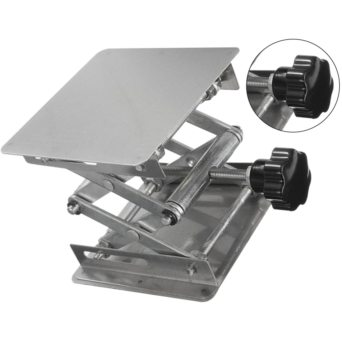 Mesa elevadora de enrutador de acero inoxidable 100x100mm plataforma de elevación de estante de elevación para laboratorio de grabado de carpintería