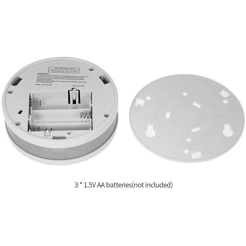 Carbon Monoxide and Smoke Combo Detector Battery Operated CO Alarm with LED Light Flashing Sound Warning