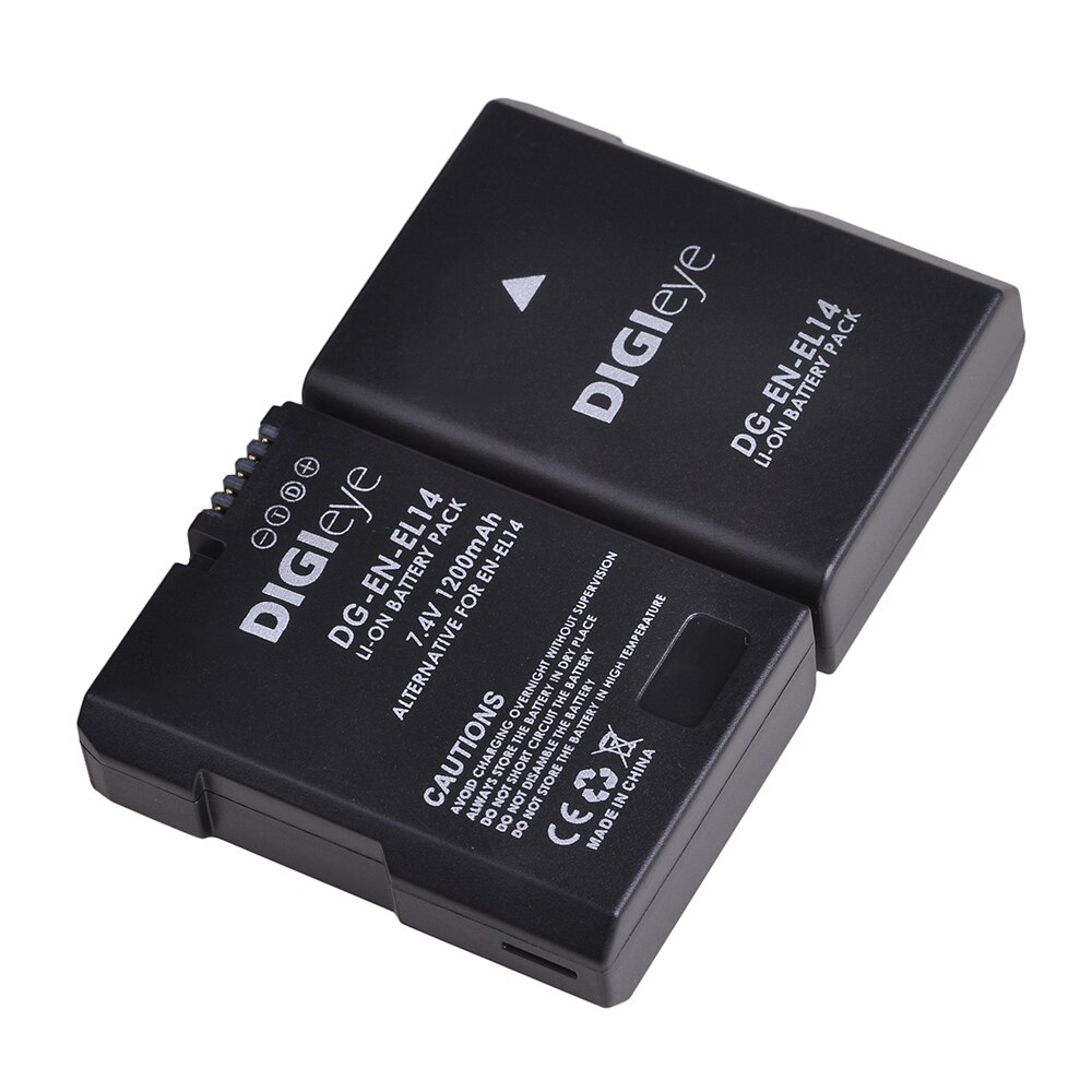 7.4V 1200Mah EN-EL14 EN-EL14A ENEL14 Batterij Voor Nikon D3100 D3200 D3400 D5100 D5300 D5600 Df Coolpix P7000 P7100 p7800