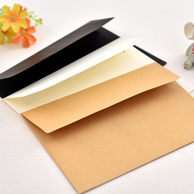 (10 Stuks/partij) 17.5*12.5Cm Blanco Wit Zwart Kraftpapier Envelop