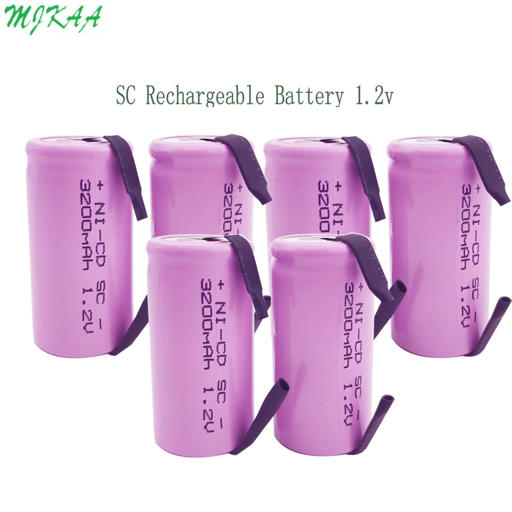 Mjkaa 15Pcs Sc 1.2V 3200Mah Ni-Cd Oplaadbare Batterij Sub C Nicd Batterijen Roze Voor Elektrische boor Schroevendraaier