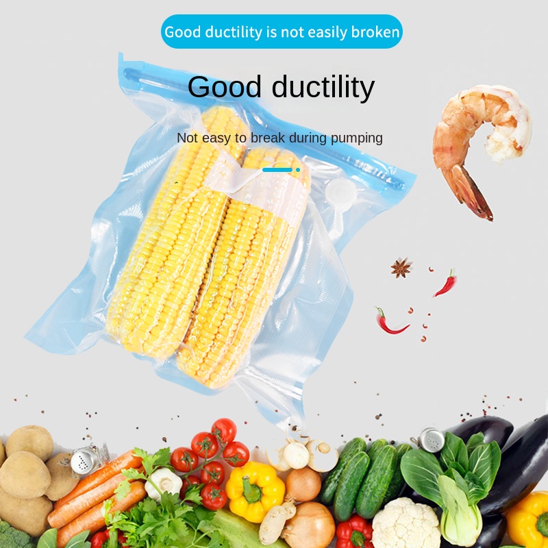 Electric Air Valve Port Vacuum Food Fresh-Keeping Bag Recycling With Self Sealing Bag Packaging Storage Bag