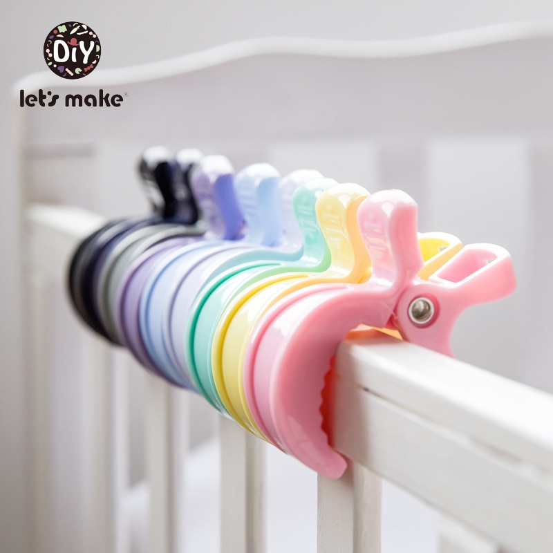 Let's Make 1pc Play Gym Accessories Lamp Pram Stroller Pegs To Hook Muslin and Toys Seat Cover Blanket Clips Car Organizer Toys