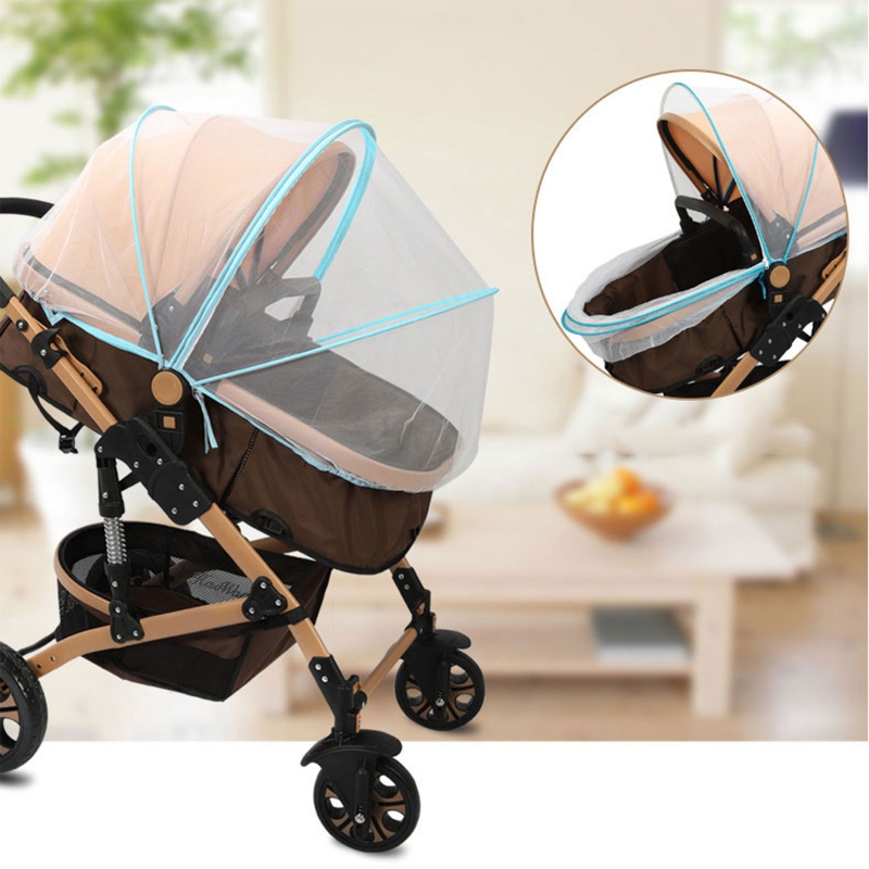 Mosquitera Universal para cochecito de bebé, malla de verano, protección contra insectos voladores, red estirable, red plegable transpirable, QX2D