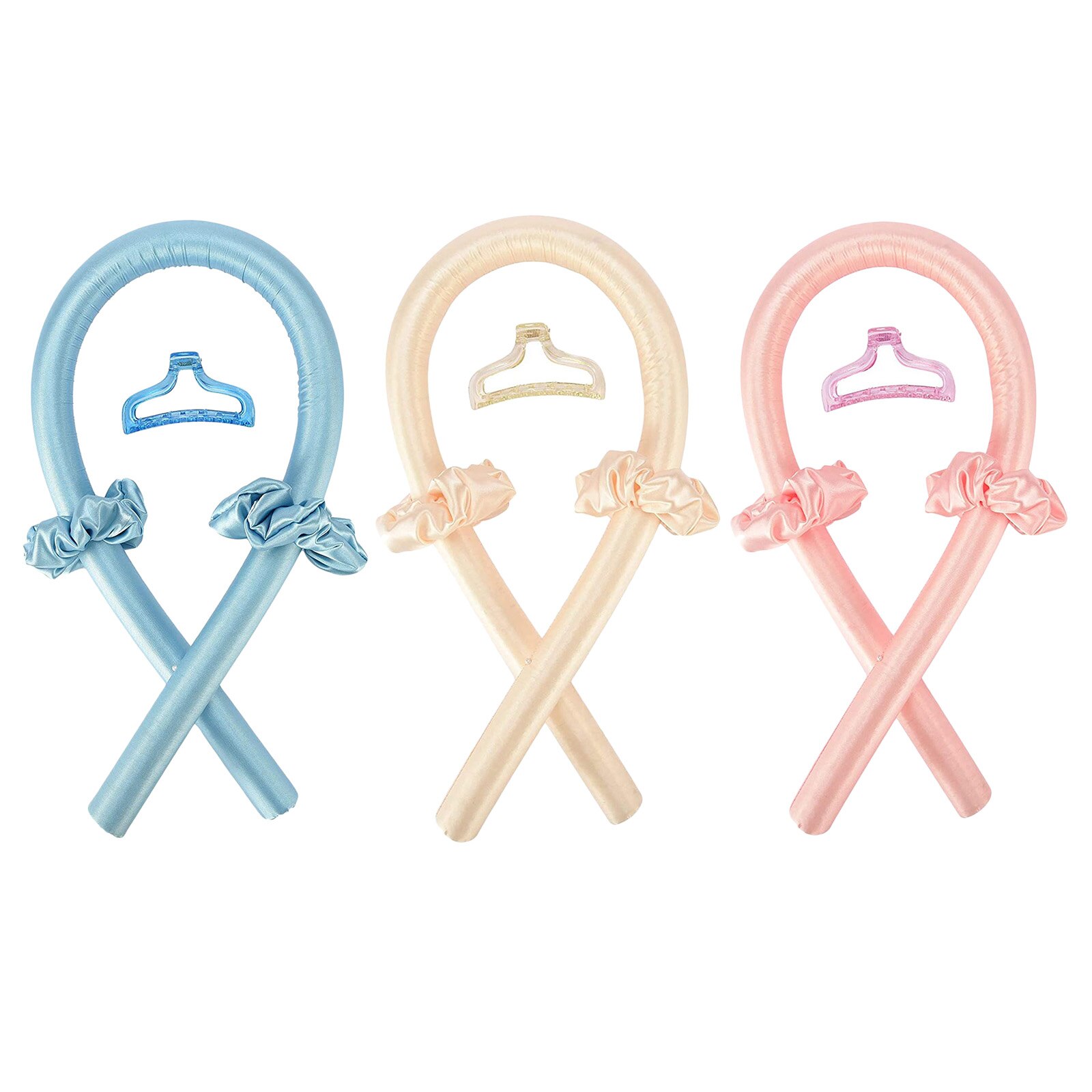 Varilla rizadora sin calor, rizador de pelo, herramientas para estilizar el cabello, rizos, cinta para dormir, cinta para cabello suave