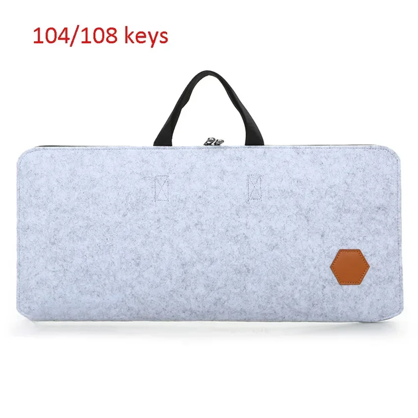 Toetsenbord Reistas Muis Draagtas Draagbaar Mechanisch Toetsenbord Opbergdoos Bescherming Tas Handtas 87key 104key: WHITE