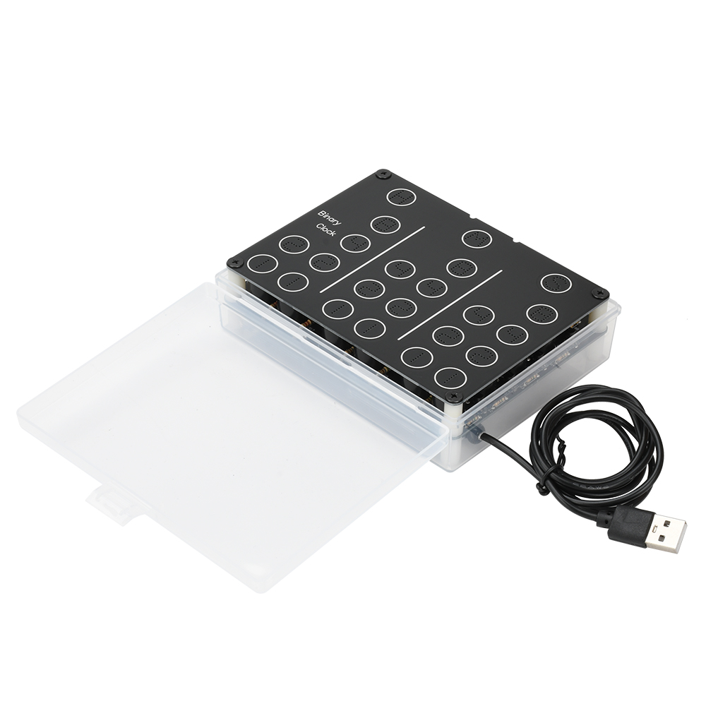 LED Display Binary Clock Electronic Clock DIY kit DC 5V Electronic Welding DIY Parts USB interface
