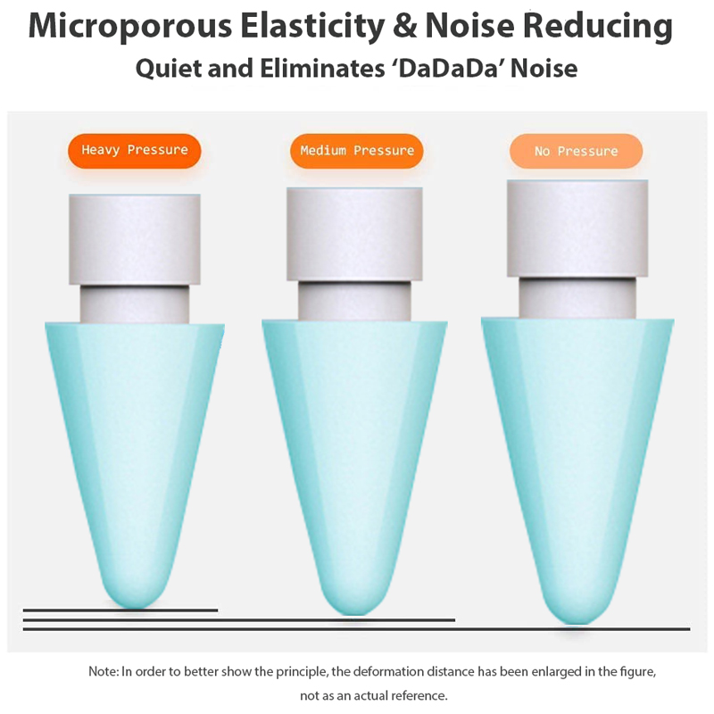Pencil Tips for Apple Pencil 1 2, Double-Layered Paperfeel Damping Noise Reducing Apple Pencil Nib Replacement 애플펜슬 펜촉