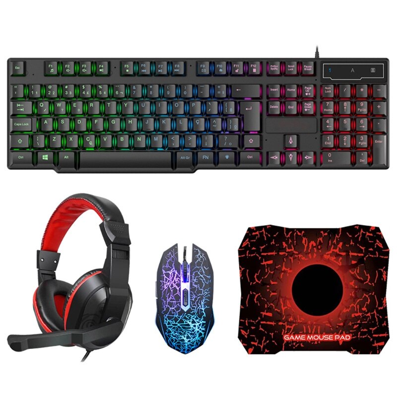 4 in 1 Gameing Keyboard items Headsets Mouse Pad s... – Grandado