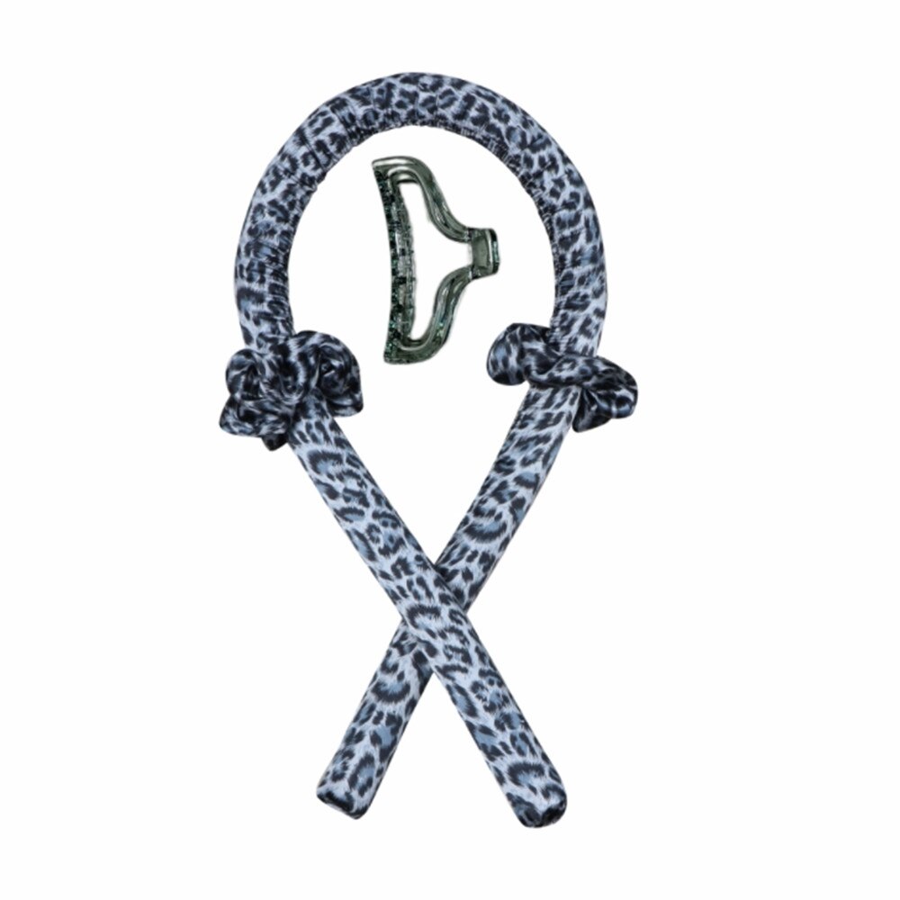 Heatless Curling Rod Headband No Heat Curls Ribbon Hair Rollers Sleeping Soft Headband Hair Curlers DIY Hair Styling Tools: Gray