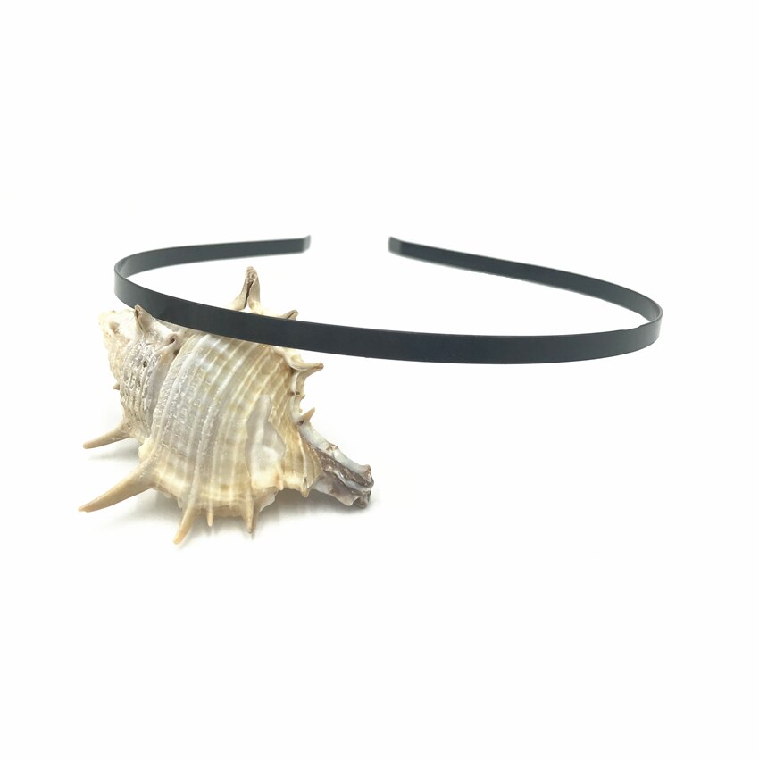 50 Pcs/Lot 1.2mm 3mm 5mm 7mm 10mm Metal Headband Silver Gold Black Hairband for Girls DIY Crafts Hair Hoop Headwear: GRAY