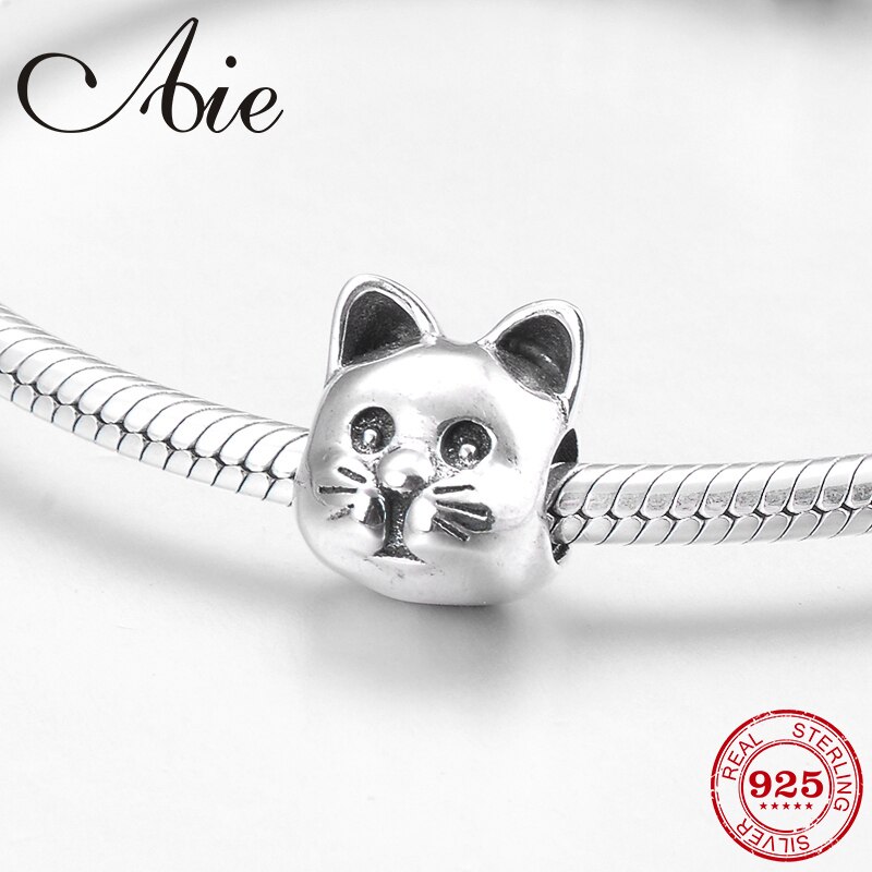 Mode Leuke Kat Vorm 925 Sterling Zilver Diy Fijne Kralen Fit Originele Europese Bedelarmband Sieraden Maken